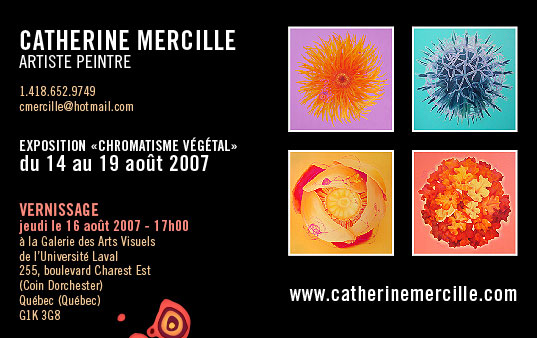 Carton d'invitation Catherine Mercille
